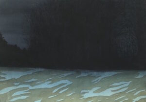 FIELDS EDGE / Watercolor / 29 x 41" (uf) / 40 x 51" (f) / $ 4,150