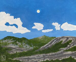 SUMMER MOON / Greg Moon/ Oil on Panel / 8 x 10" (uf)/ 14 x 16" (f)/ $245
