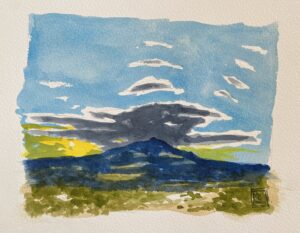 CLOUD FORMS #1 / Greg Moon / Watercolor / 11 X 14" (uframed) / $ 550