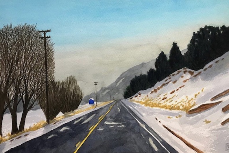 Blue Shed / Greg Moon / Watercolor / 15 x 22 (uf) / 26 x 33 (f) / $1,350