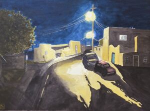 Looking Up Ledoux / Greg Moon / Watercolor / 22 x 30 (uf) / 33 x 41 (f) / $2,450