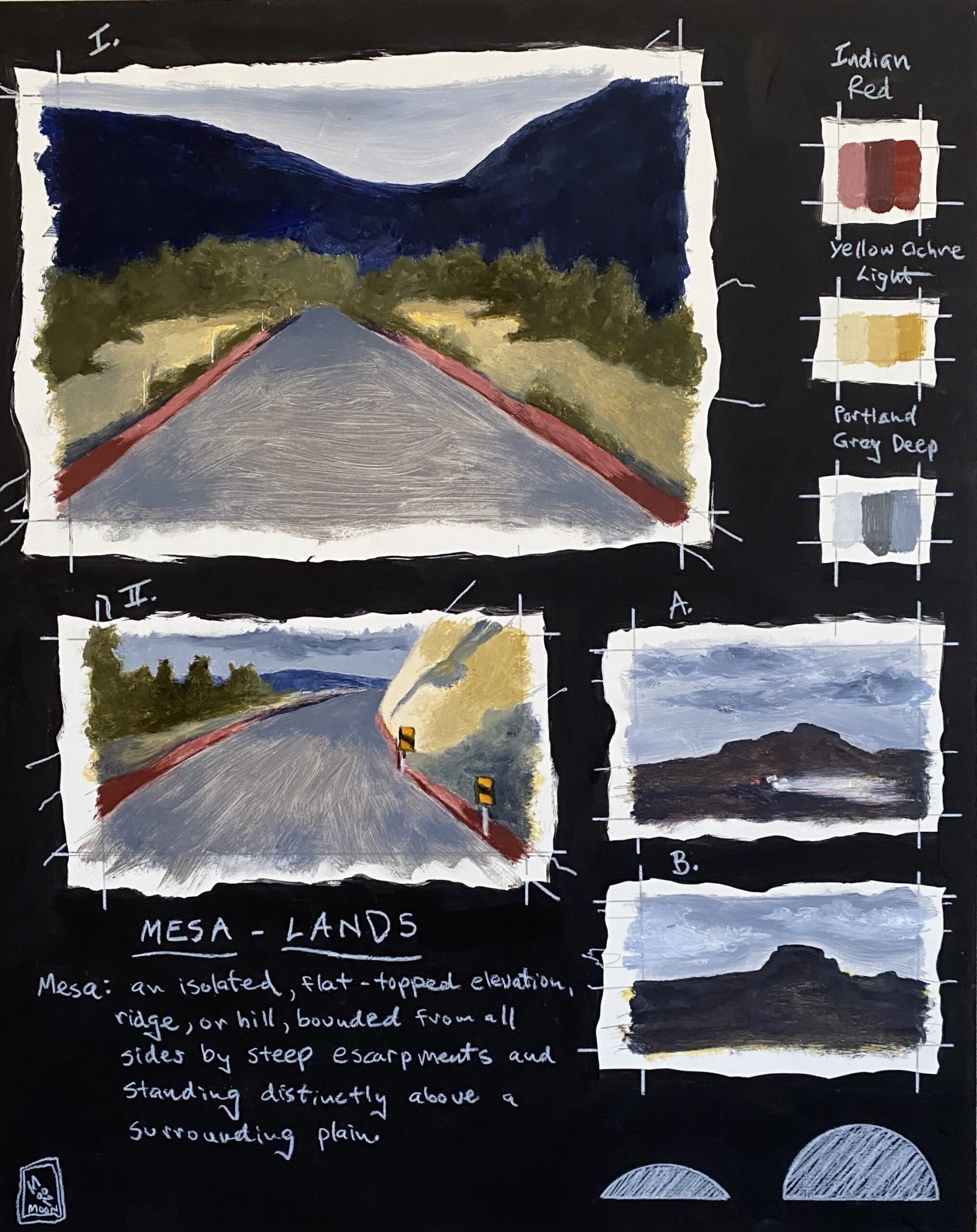 "Mesa Lands" Mixed Media on Panel 20 x 16" $ 1,100