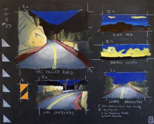 TAOS TRAVEL GUIDE #17 / Mixed Media / 24 x 30" / $ 1,850