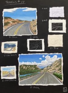 TRAVELS #27/ Greg Moon/ Mixed Media/ 48 x 36"/ $ 8,500