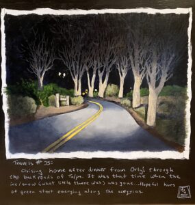 TRAVELS #35 / Greg Moon/ Mixed Media / 24 x 24" / $2,550